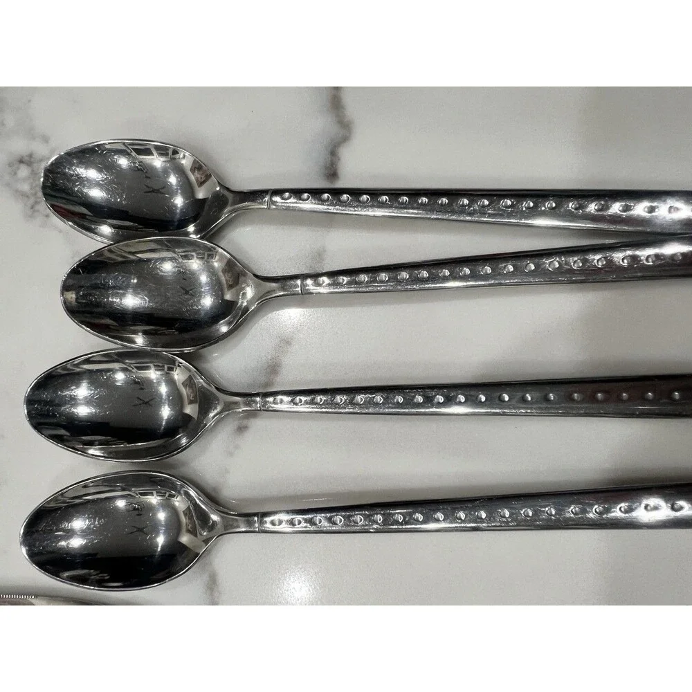 16 Oneida Dotted Silverware Flatware Spoons Forks Knives dots silver